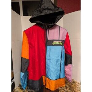 Teenage Mutant Ninja Turtles Jacket Adult M Medium Color Block Windbreaker
